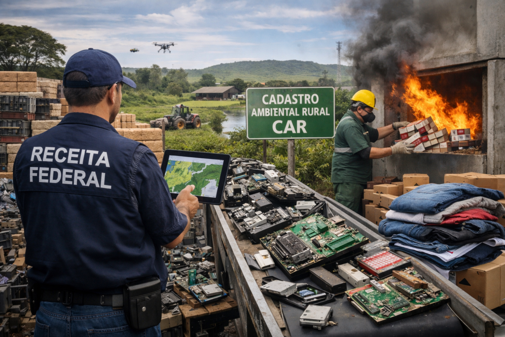 Receita Federal reforça agenda ambiental com ITR, reciclagem de apreensões e integração com o CAR